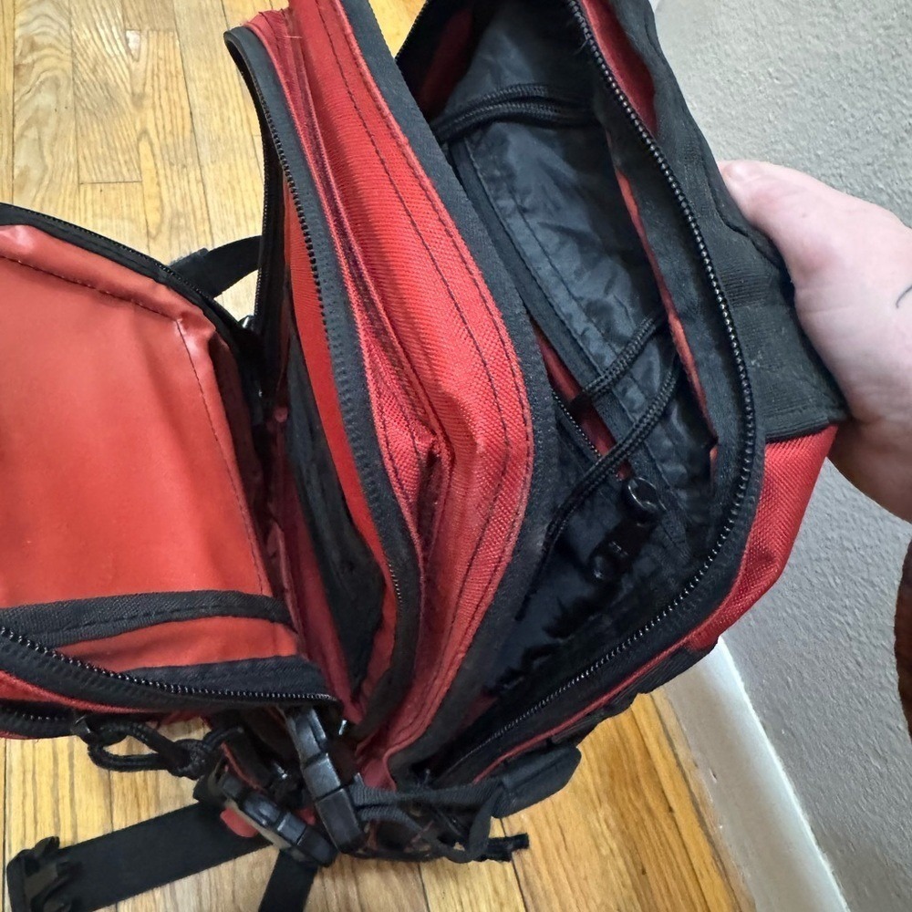 Rugged Red And Black Backpack - image 3